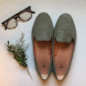 H&M • Olive Green Flats